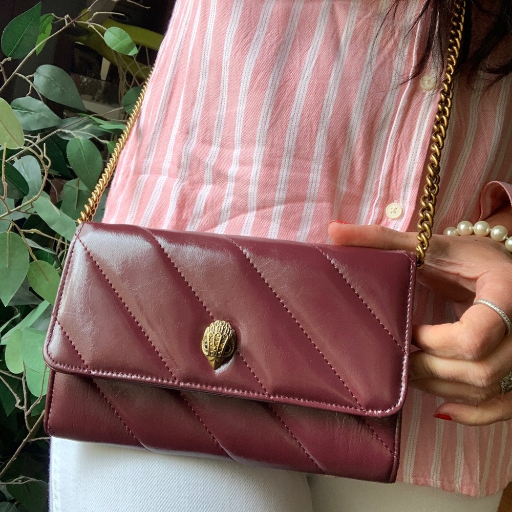 Authentic KURT GEIGER LONDON Quilted leather flap chain Crosby/Clutch - Picture 10 of 12